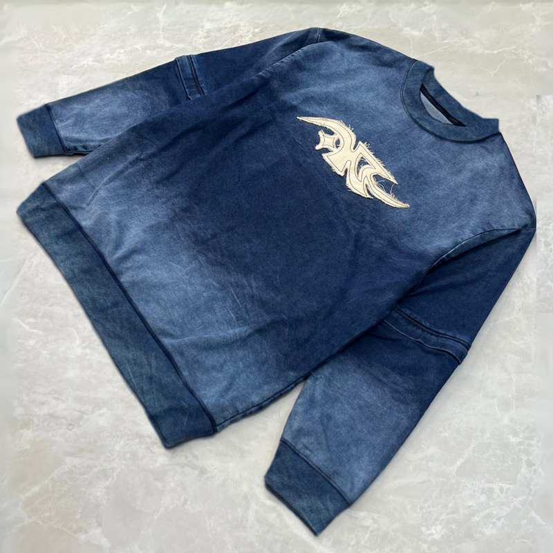 Detachable washed denim tee (pre-order price)